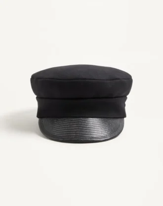 VLogo Signature Wool Cap With Leather Visor