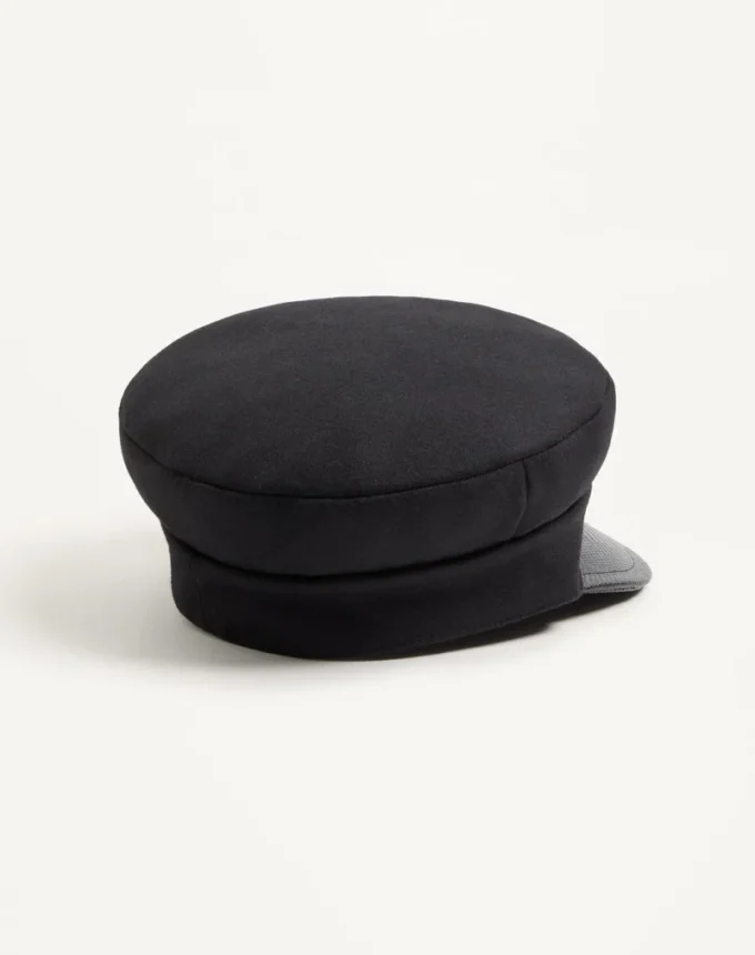 VLogo Signature Wool Cap With Leather Visor