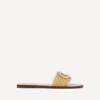 Vlogo Signature Woven Raffia Slide Sandal 80Mm