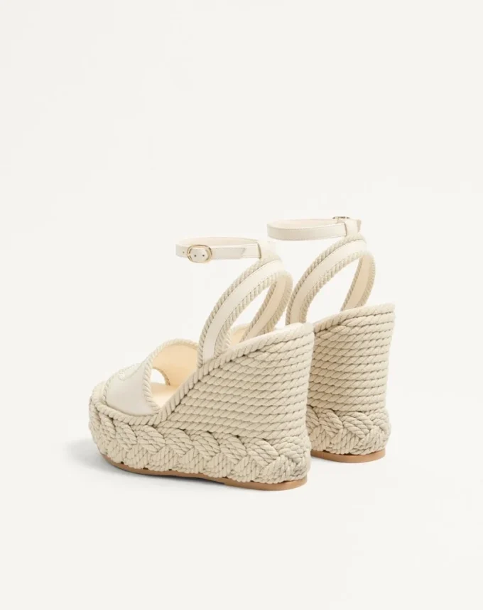 Vlogo Torchon Wedge Sandal In Nappa 130Mm Vlogo Torchon Wedge Sandal In Nappa 130Mm