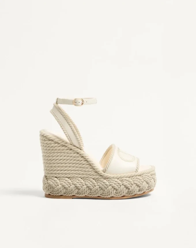 Vlogo Torchon Wedge Sandal In Nappa 130Mm Vlogo Torchon Wedge Sandal In Nappa 130Mm
