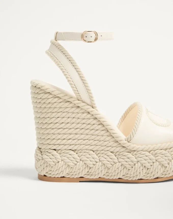 Vlogo Torchon Wedge Sandal In Nappa 130Mm Vlogo Torchon Wedge Sandal In Nappa 130Mm