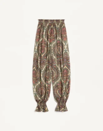 Voyage Imaginaire Cashmere Print Georgette Pants