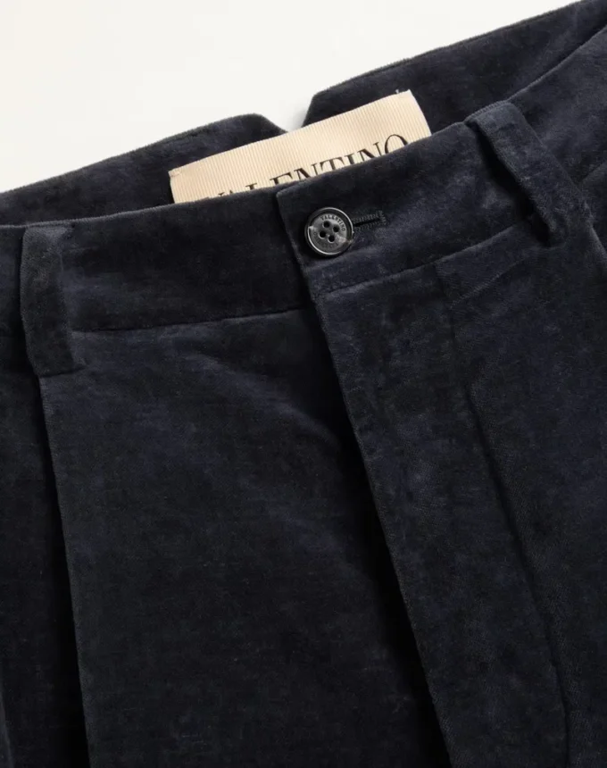 Washed Cotton-Linen Velvet Pants