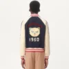 Wool And Cotton Bomber Jacket With Vlogo And Le Chat De La Maison Patch Wool And Cotton Bomber Jacket With Vlogo And Le Chat De La Maison Patch
