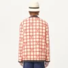 Wool Blend Jacket With V Check Pattern