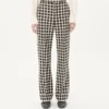 Wool Blend Pants With Check Pattern With Turn-Up Wool Blend Pants With Check Pattern With Turn-Up