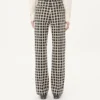 Wool Blend Pants With Check Pattern With Turn-Up Wool Blend Pants With Check Pattern With Turn-Up