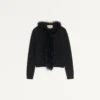 Wool Cardigan With Feathers