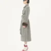 Wool cloth coat with Fauve Eclat Animal Print