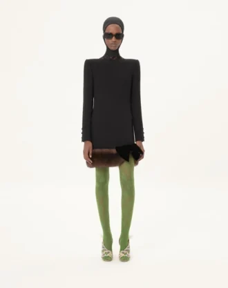 Wool Crepe Short Dress