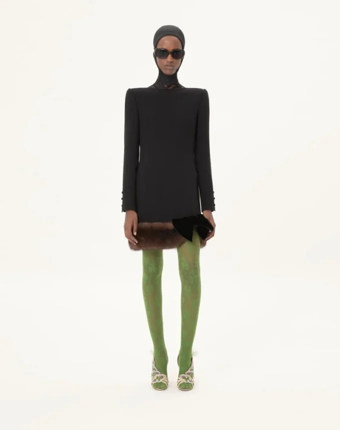 Wool Crepe Short Dress Wool Crepe Short Dress