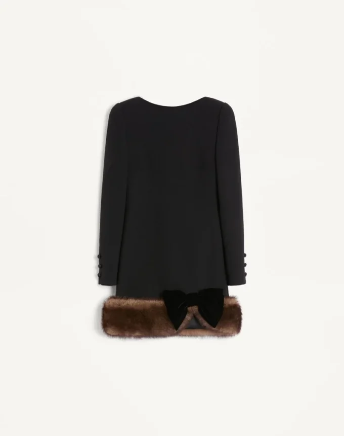 Wool Crepe Short Dress Wool Crepe Short Dress