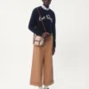 Wool Crewneck Sweater With Chez Valentino Embroidery Wool Crewneck Sweater With Chez Valentino Embroidery