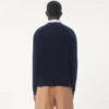 Wool Crewneck Sweater With Chez Valentino Embroidery Wool Crewneck Sweater With Chez Valentino Embroidery