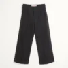 Wool Cuffed Pants With Satin Side Bands Wool Cuffed Pants With Satin Side Bands