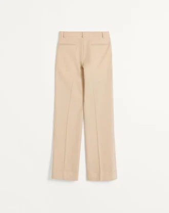 Wool Gabardine Pants With Turn-Ups