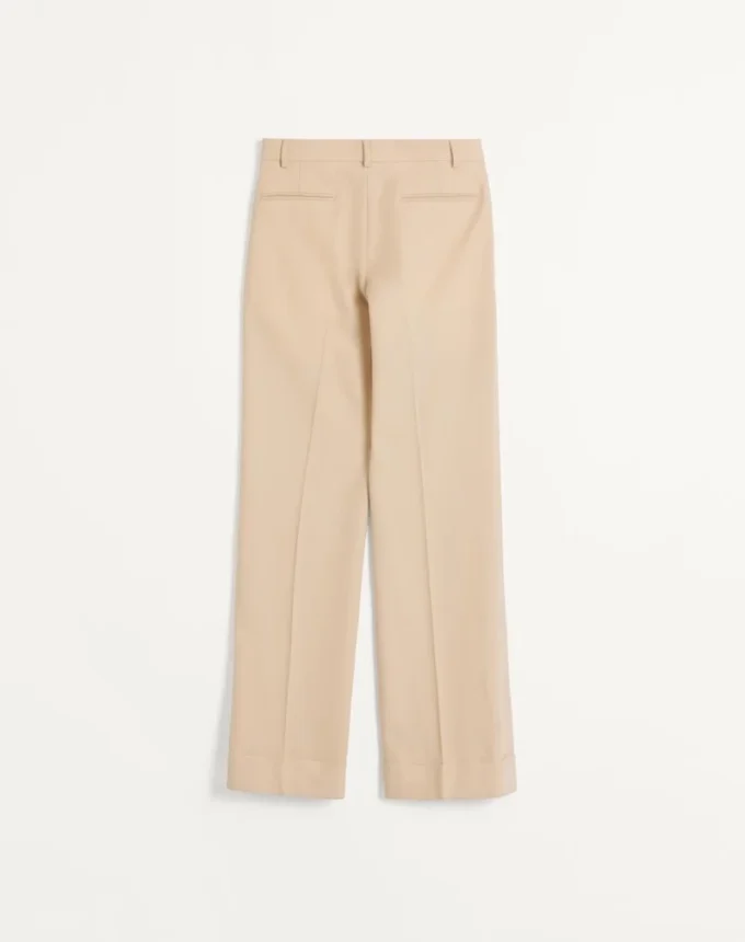 Wool Gabardine Pants With Turn-Ups Wool Gabardine Pants With Turn-Ups