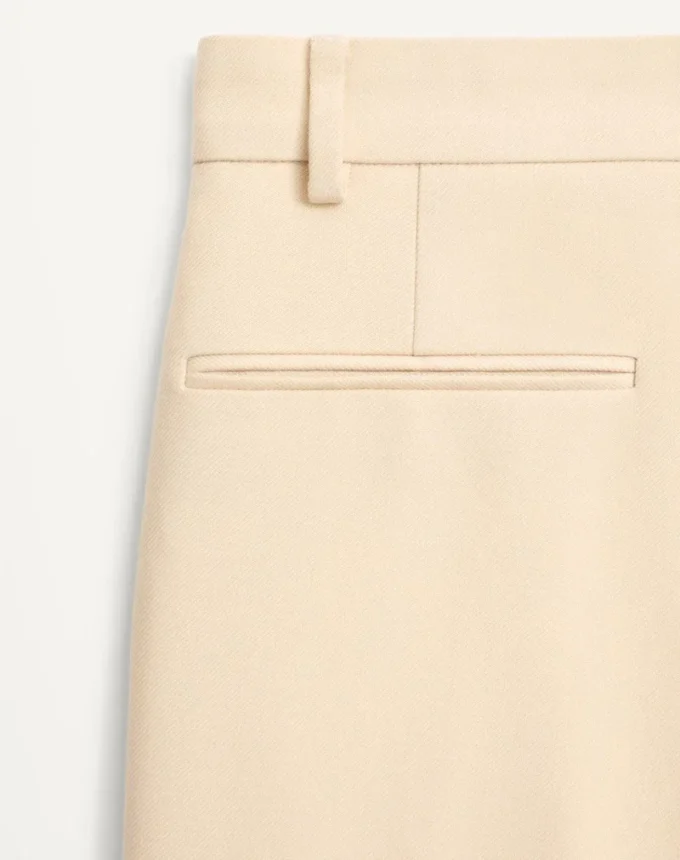 Wool Gabardine Pants With Turn-Ups Wool Gabardine Pants With Turn-Ups