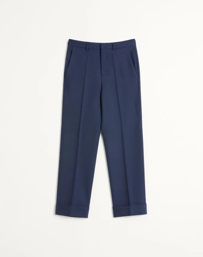 Wool Gabardine Pants With Turn-Ups Wool Gabardine Pants With Turn-Ups