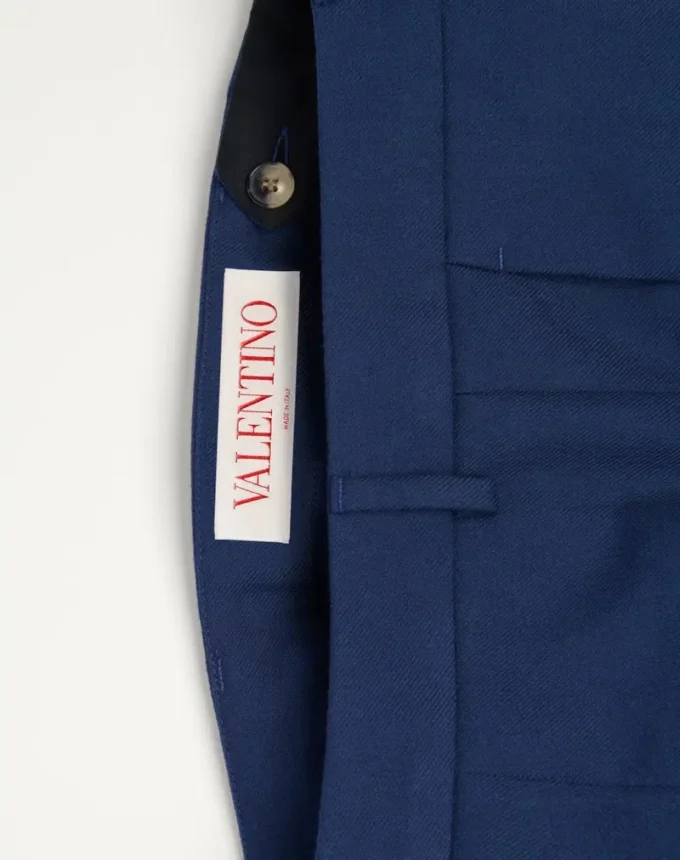 Wool Gabardine Pants With Turn-Ups Wool Gabardine Pants With Turn-Ups