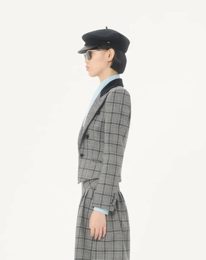 Wool Jacket with Check Pattern