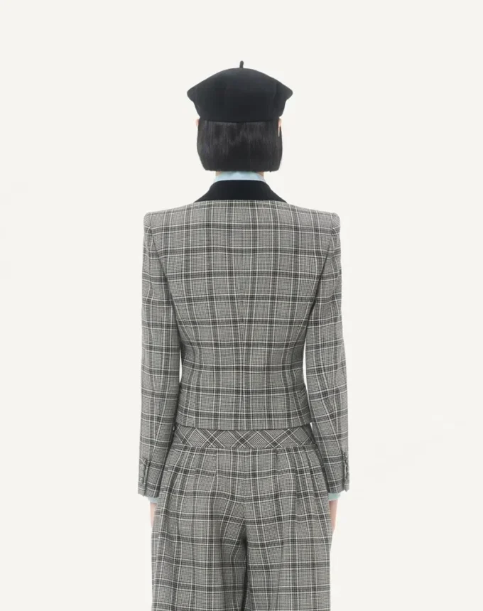 Wool Jacket with Check Pattern