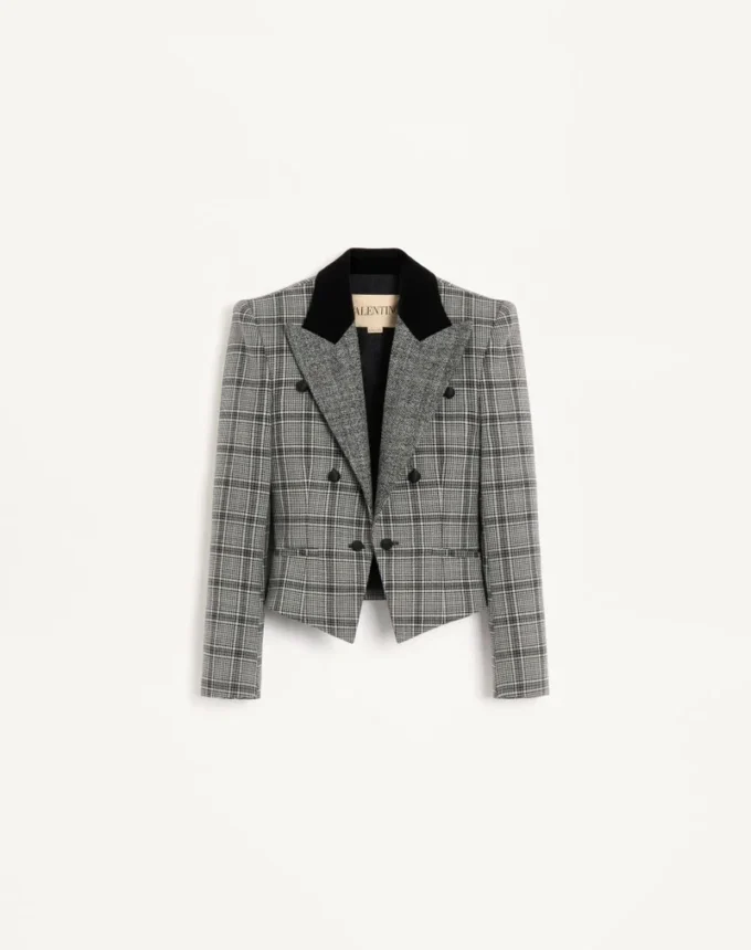Wool Jacket with Check Pattern