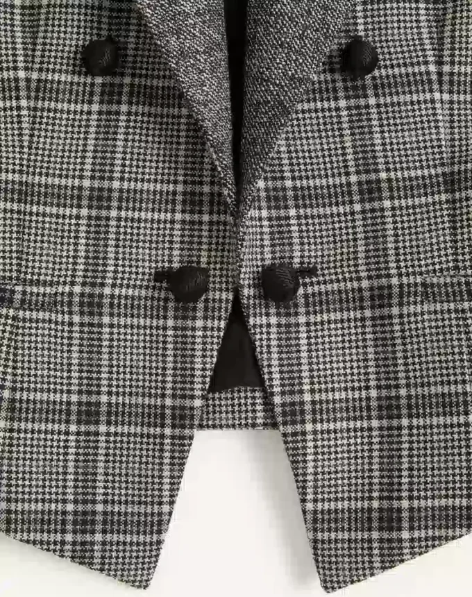 Wool Jacket with Check Pattern