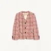 Wool Jacket with windowpane check pattern