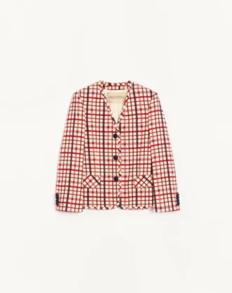 Wool Jacket with windowpane check pattern Wool Jacket with windowpane check pattern