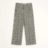 Wool Pants With Turn-Ups With Check Pattern On Houndstooth