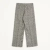 Wool Pants With Turn-Ups With Check Pattern On Houndstooth