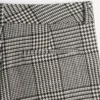 Wool Pants With Turn-Ups With Check Pattern On Houndstooth